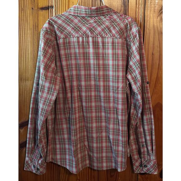 The North Face women’s long sleeve button down shirt plaid size large - Picture 3 of 4